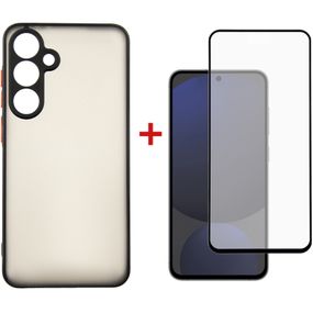 Чехол для мобильного телефона Dengos Samsung Galaxy S24 FE Matte + glass (Black) (DG-KM-117)