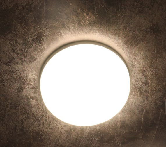 Сучасний круглий світильник стельовий LED для кімнати кухні ванної 25187 Білий 4х23х23 см.