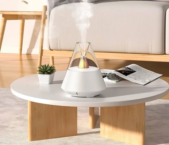 Зволожувач повітря, аромадифузор із живленням від USB і пультом дистанційного керування, білий + олії | Зображення 4