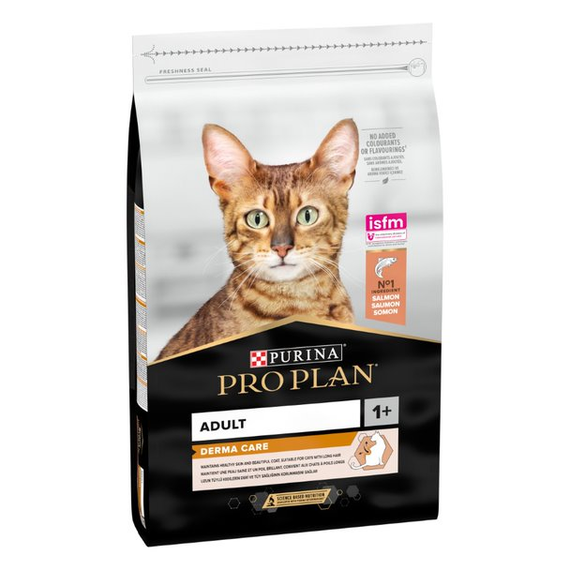 Сухий корм Purina Pro Plan  Adult 1+ Derma Care для дорослих котів з проблемами шкіри та шерсті з лососем 10 кг | Зображення 3