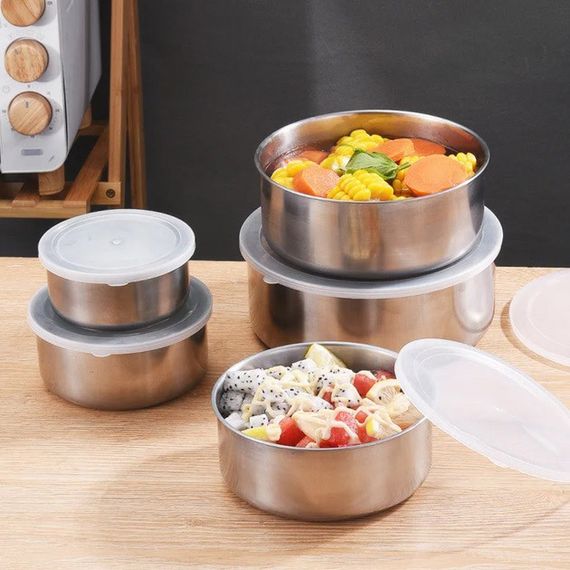 Набор пищевых контейнеров Unique UN-1515 5шт из нержавеющей стали | Зображення 2