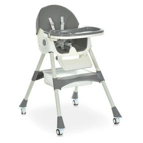 Стільчик для годування M 6302 Gray складний, 5-ти точкові ремені