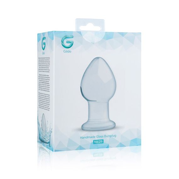 Стеклянная анальная пробка Gildo Glass Buttplug No. 26, Прозрачный | Зображення 3