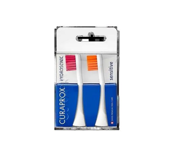 Насадки для звукової щітки Curaprox "Hydrosonic sensitive" magenta\orange (2шт)