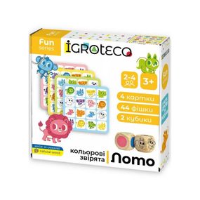 Детская настольная игра Умное Лото "Цветные зверьки" 900804