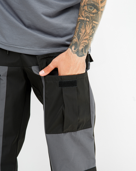 Штаны карго Лейкерс антрацит-черн S XL | Зображення 3