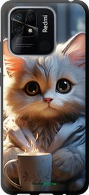 Чохол на Xiaomi Redmi 10C Білий кіт "5646b-2591-2448"