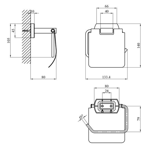 Держатель для туалетной бумаги Kroner KRP Graz - C95607 (CV025286) | Зображення 2