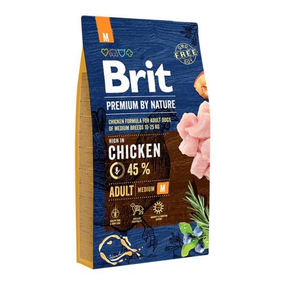 Сухой корм Brit Premium для щенков и юниоров средних пород весом от 10 до 25 кг с курицей 15 кг