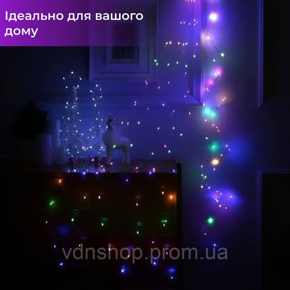 Гірлянда світлодіодна кінський хвіст GarlandoPro 200LED Роса 2м 10 ліній 173309ML | Зображення 3