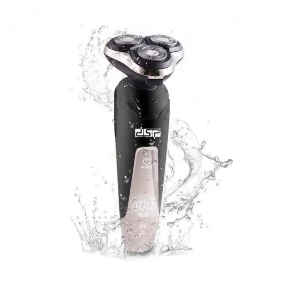 Бритва Електрична на 3 плаваючі головки DSP 60017 Роторна Електробритва чоловіча для вологого та сухого гоління | Зображення 1