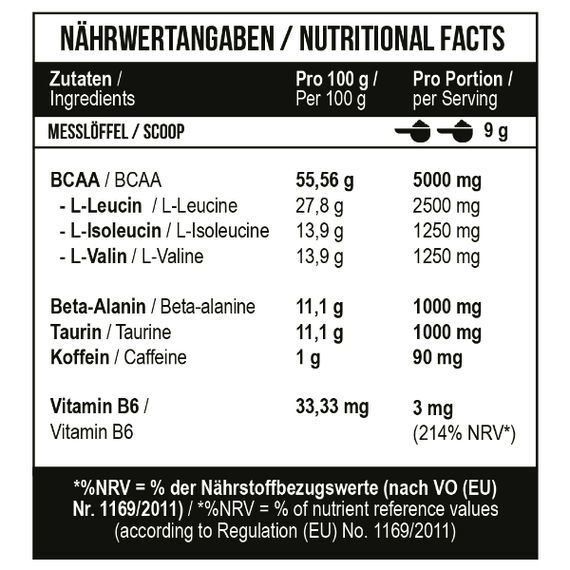 Аминокислота BCAA для спорта MST Nutrition BCAA Energy 315 g /35 servings/ Strawberry Lime | Зображення 1