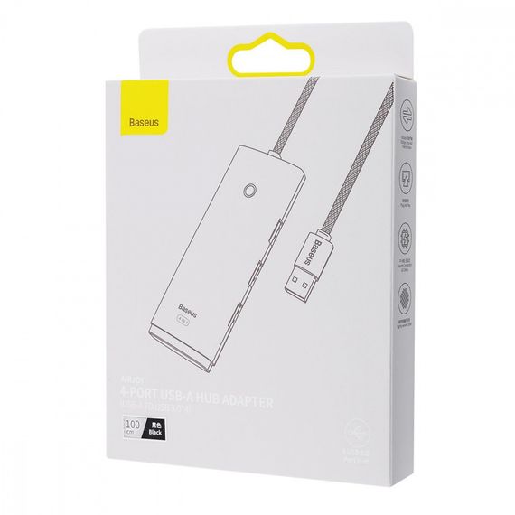 USB-Хаб Baseus Lite Series 4-in-1 (USB-A to USB 3.0*4) (1m) | Зображення 1