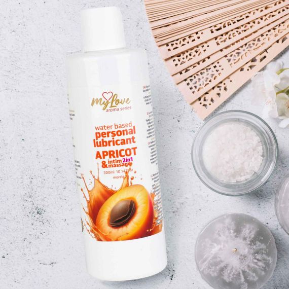 2в1 лубрикант та масажний гель - MyLove Aroma Series Intim&Massage Apricot, 300 мл Sex Aura | Зображення 2