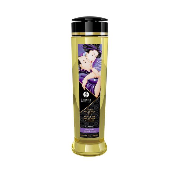 Масажна олія Shunga Libido – Exotic Fruit (240 мл) натуральна зволожувальна Sex Aura
