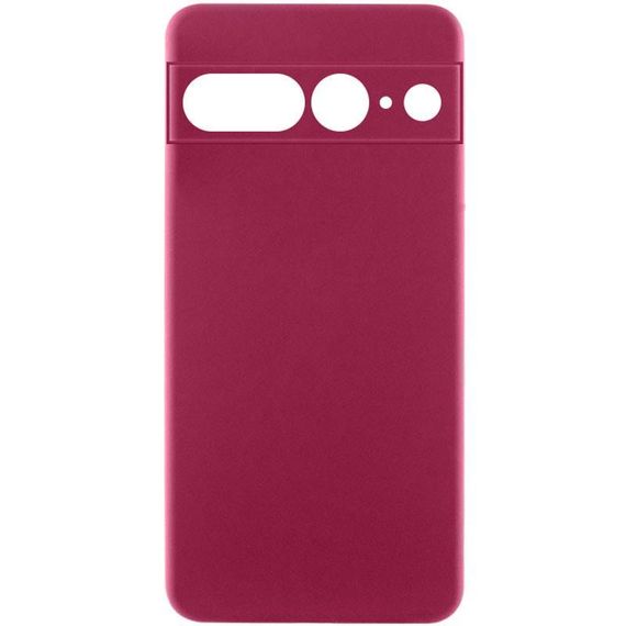 Чохол Silicone Cover Ummi Lakshmi Full Camera (AA) для Google Pixel 7 Pro Бордовий / Marsala