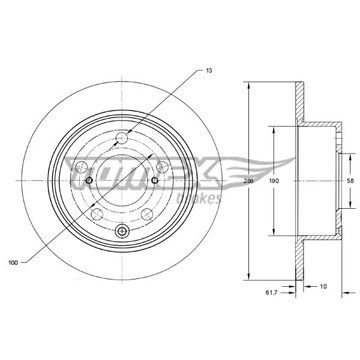 Диск тормозной задний Subaru Forester 02-/ Impreza 07-/ Legacy 09-14/ Outback 08- / Toyota GT86 12- (286x10),