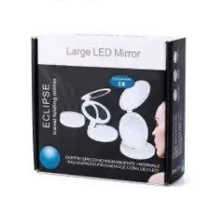 Косметичне дзеркало Large LED Mirror W0-29 з LED підсвічуванням, кругле, складане, 5X, LED дзеркало | Зображення 3