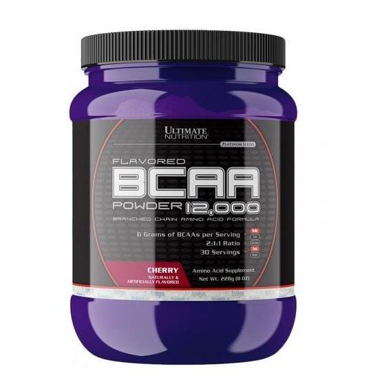Амінокислота BCAA для спорту Ultimate Nutrition Flavored BCAA 12,000 Powder 228 g /30 servings/ Cherry