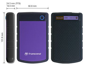 Жорсткий диск Transcend StoreJet 2.5&quot; USB 3.1 4TB StoreJet 25H3 Blue (TS4TSJ25H3B) | Зображення 2