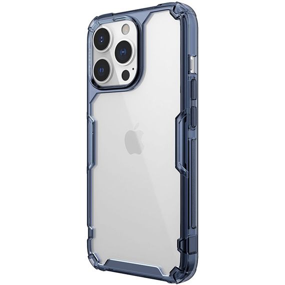 TPU чохол Nillkin Nature Pro Series для Apple iPhone 13 Pro (6.1") Синій (прозорий) | Зображення 2
