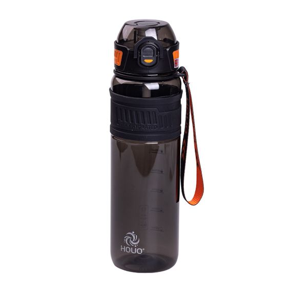 Бутылка для воды Houo спортивная 1 литр с флип крышкой черная HP-14-33B