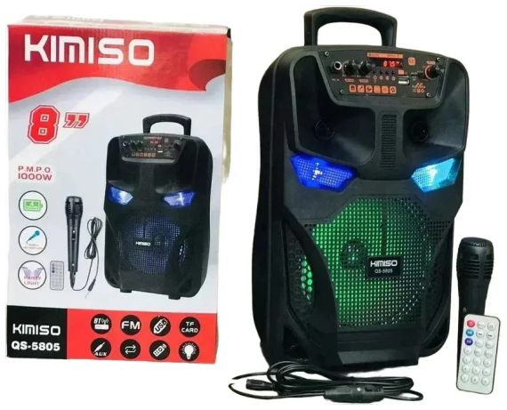 Легка та функціональна колонка-валіза Kimiso QS-5805 з мікрофоном (USB/BT/FM). | Зображення 4