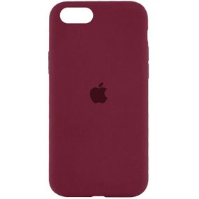 Чохол Silicone Case Full Protective (AA) для Apple iPhone SE (2020) Бордовий / Plum