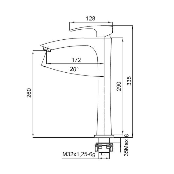 Змішувач для раковини Koer KB-11007-01 (KR3440) | Зображення 1