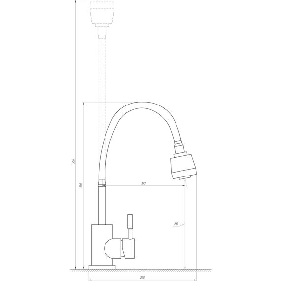 Змішувач для кухні Globus Lux ALPEN SUS-G203S | Зображення 1