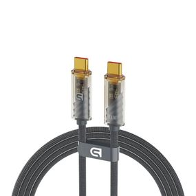 Кабель ArmorStandart AT-C1T USB Type-C to USB Type-C transparent 100W 1m Grey (ARM75871)