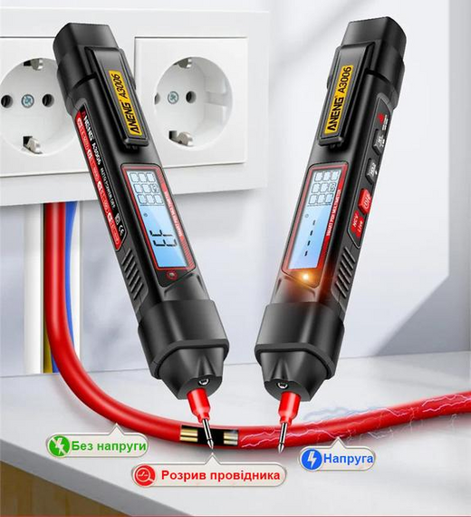 Цифровий мультиметр тестер ANENG A3006 для діагностики напруги та опору (2796684220-2) | Зображення 6