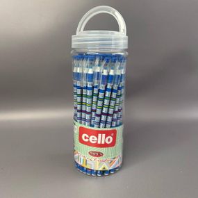 Ручка шариковая Cello Math с таблицей умножения синяя
