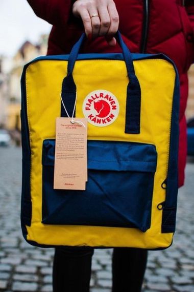 Рюкзак , Fjallraven Kanken Classic , жовто-синій . 123461377 | Зображення 1