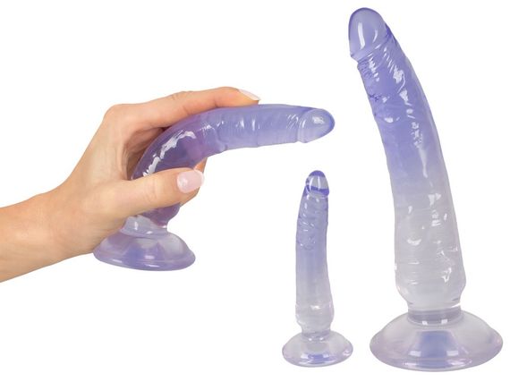 Набор прозрачных анальных фаллоимитаторов 3pcs natural dildo set sexstyle | Зображення 6
