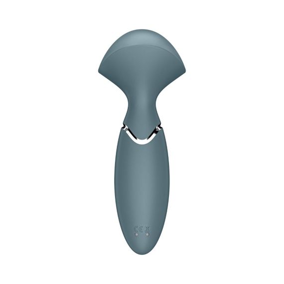 Універсальний компактний потужний масажер Satisfyer Mini Wand-er сірий Sex Aura | Зображення 2