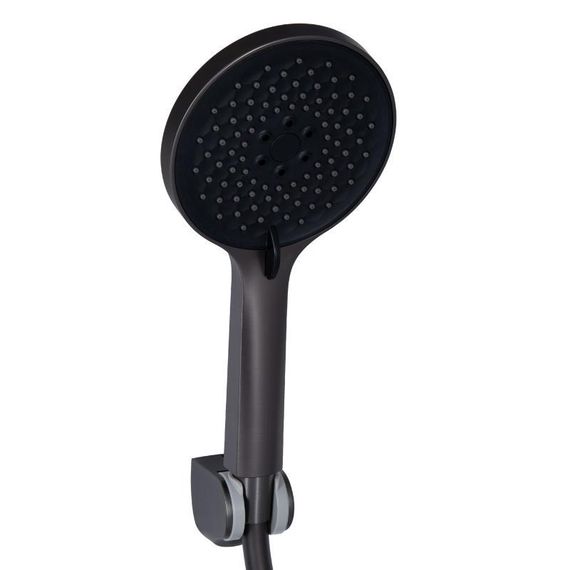 Смеситель для ванны Qtap Vlasta New с длинным поворотным изливом (c душевым гарнитуром) QTVLA260GMB45645 Gunmetal Black PVD | Зображення 3