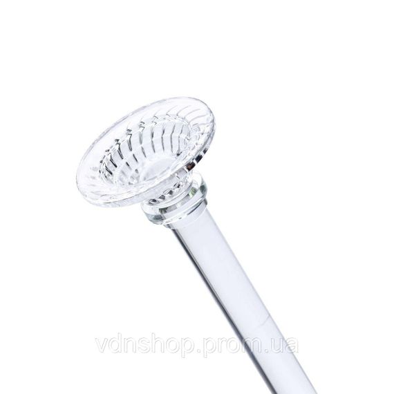 Підсвічник скляний на тонкій ніжці 9×34 см прозорий декоративний підсвічник на стіл HP-4-8M | Зображення 2