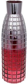 Ваза декоративная Ancient Glass Топаз диаметр 15х49см красное стекло
