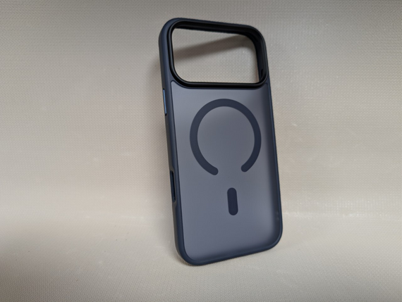 Чехол для iPhone 17 Pro Max / Айфон 17 Про Макс, Soft Touch, противоударный, MagSafe, синий