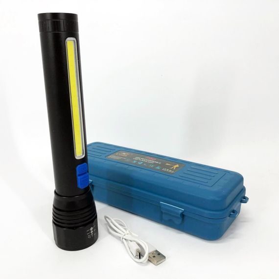Светодиодный фонарик Аккумуляторный фонарь CB-C13-P50+COB, Портативный LED фонарь на батарее JT-97 | Зображення 4