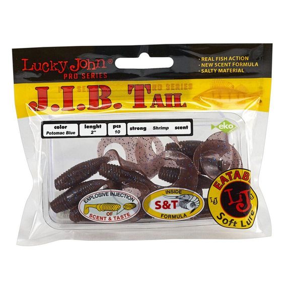 Твистеры съедобные LJ Лаки Джон Pro Series J.I.B TAIL 2.0in (05.10)/S19 10 шт в упаковке. | Зображення 4