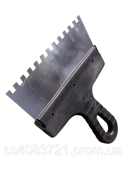 Шпатель из нержавеющей стали LT  300 мм с зубом 6х6 мм Черный (111-300-6)