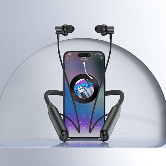 Бездротові навушники ACEFAST N4 neck hanging wireless earphones Black | Зображення 5