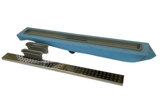 Душевой канал с горизонтальным фланцем Maxiflow Standart Line 80 см решетка Квадрат 4022.TY050K.080.1 | Зображення 1