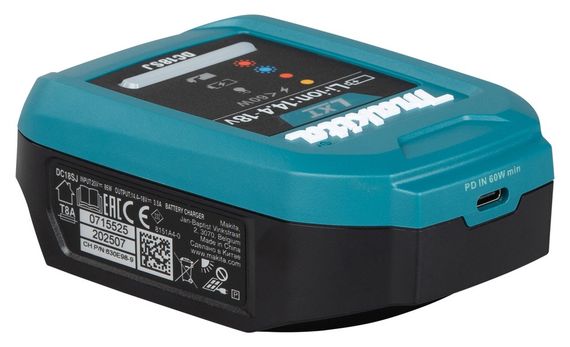 Устройство для зарядки аккумуляторов Makita LXT DC18SJ (Type-C, PD, 1916D9-8) | Зображення 2