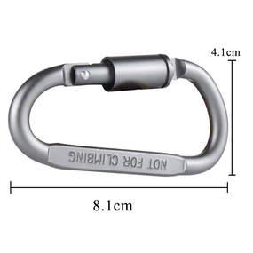 Карабін Survival D-ring 81*7*41 мм , Сріблястий