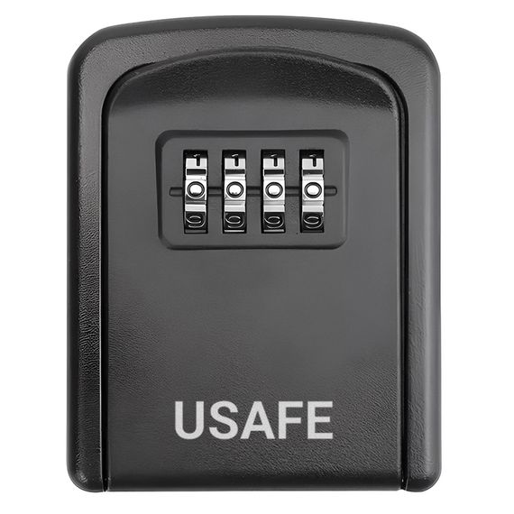 Антивандальний настінний міні сейф uSafe KS-08 для ключів, з кодовим замком, Чорний | Зображення 1
