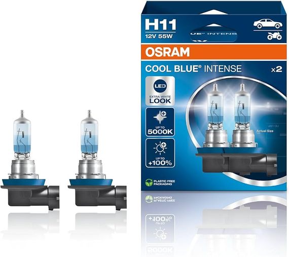 Лампа H11 OSRAM 64211CBN-HCB-DUO 12V 55W PGJ19-2 COOL BLUE INTENSE NEXT GEN +100%