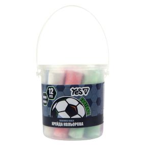 Мел цветной круглый Yes JUMBO Football 400565 12 цветов